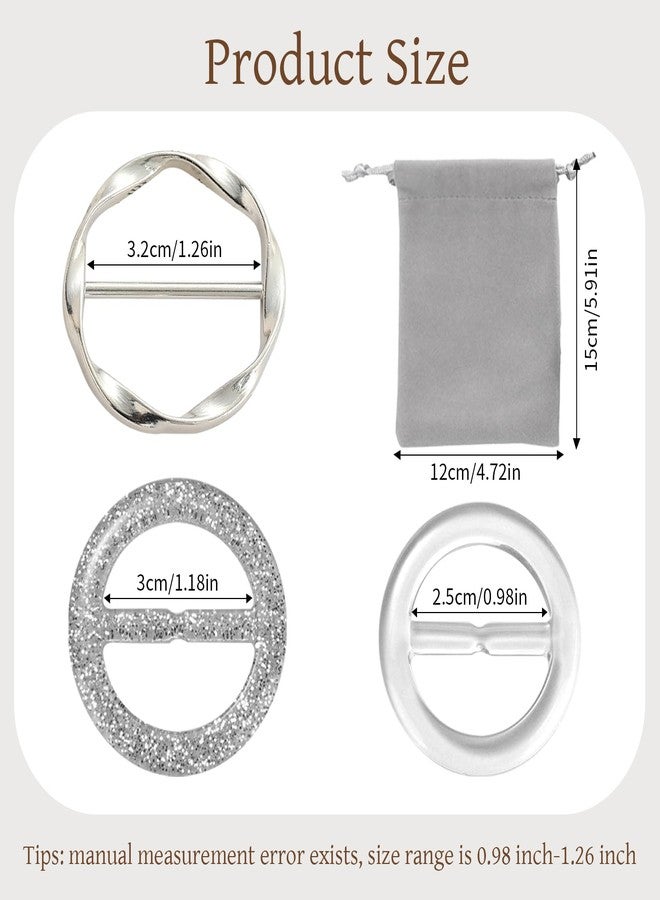 BATHRINS 20PCS Silk Scarf Ring Clip,Shirt Cinch Clip Set for Women Clothing with Storage Bag for Loose Clothes Corner Knotted Button Tightener - Image 4